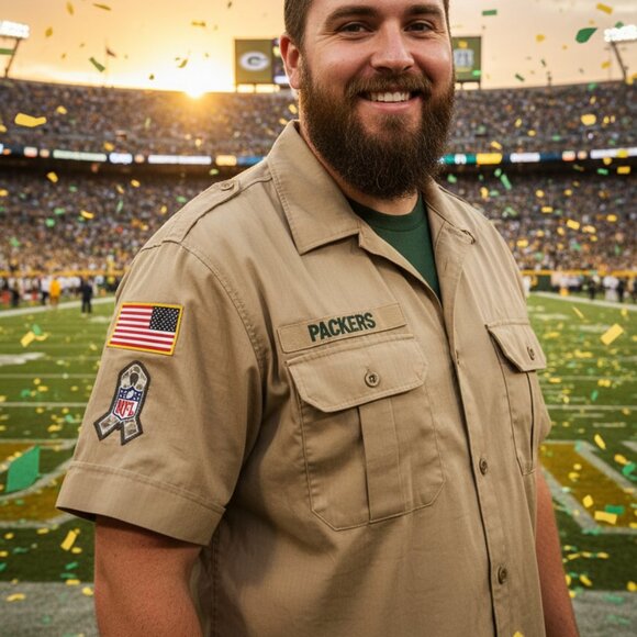 Nike NFL Green Bay Packers Salute to Service Utility Shirt - Men's 3XL - Picture 1 of 7